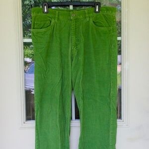 J. Crew Factory Lime Green Cords Corduroy Pants 34"x 30"